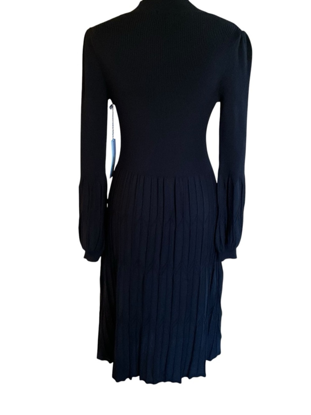 Draper James RSVP Black Pleated Sweater Dress Long Sleeve Size Small NWT - Picture 5 of 11
